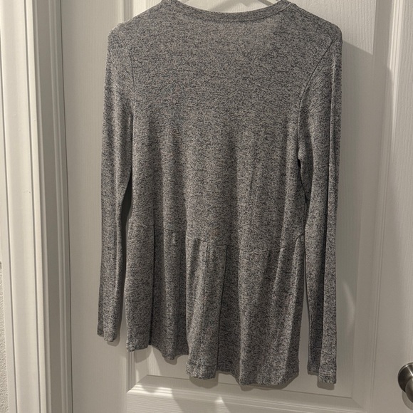 Abercrombie Kids Heather Gray Long Sleeve Top - Picture 3 of 4